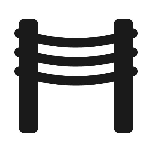 Cable barrier icon, solid style, from Röntgen