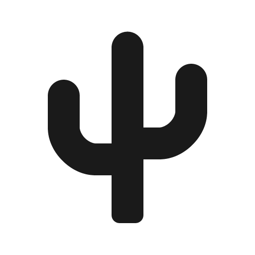 Cactus icon, solid style, from Röntgen