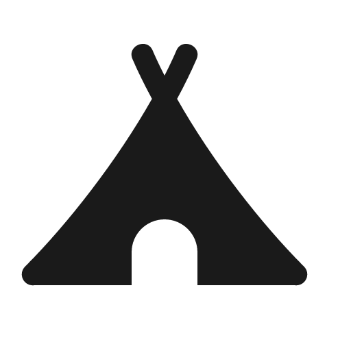 Camp icon, solid style, from Röntgen