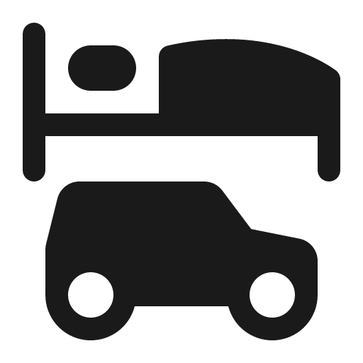 Car bed icon, solid style, from Röntgen