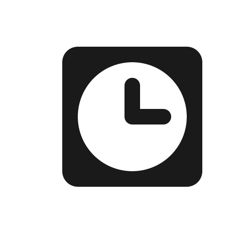 Clock icon, solid style, from Röntgen