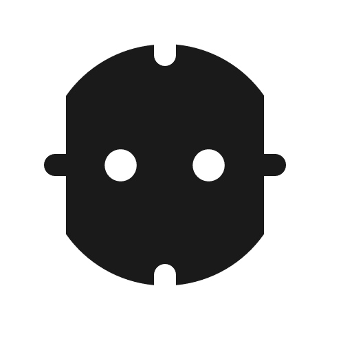 Connector schuko icon, solid style, from Röntgen