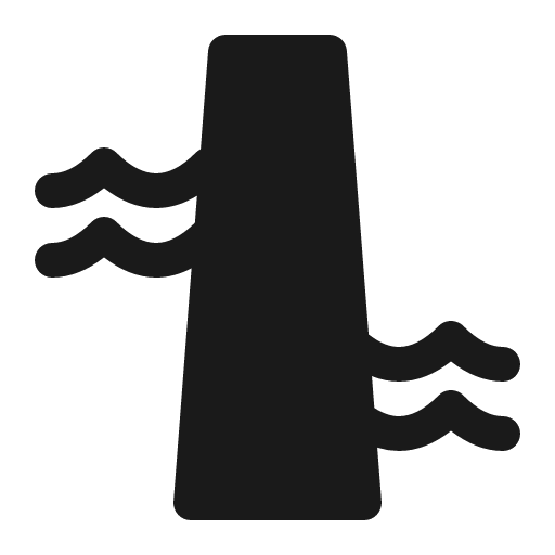 Dam icon, solid style, from Röntgen