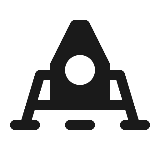 Descent stage icon, solid style, from Röntgen