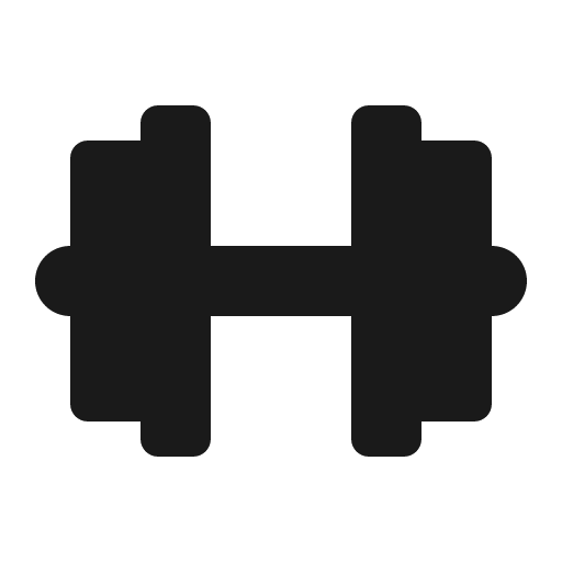 Dumbbell icon, solid style, from Röntgen