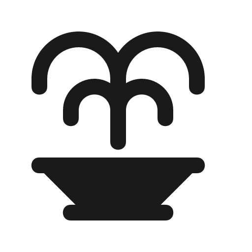 Fountain icon, solid style, from Röntgen