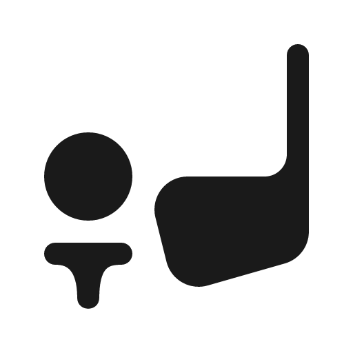 Golf club and ball icon, solid style, from Röntgen