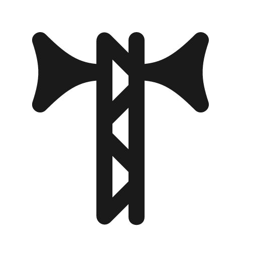 Lattice siren left siren right icon, solid style, from Röntgen