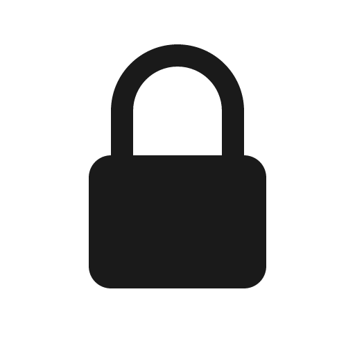 Lock icon, solid style, from Röntgen