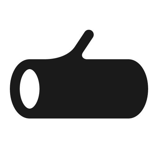 Log lying icon, solid style, from Röntgen