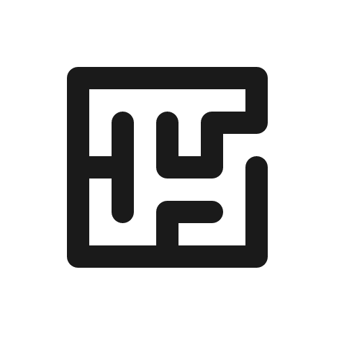 Maze icon, solid style, from Röntgen