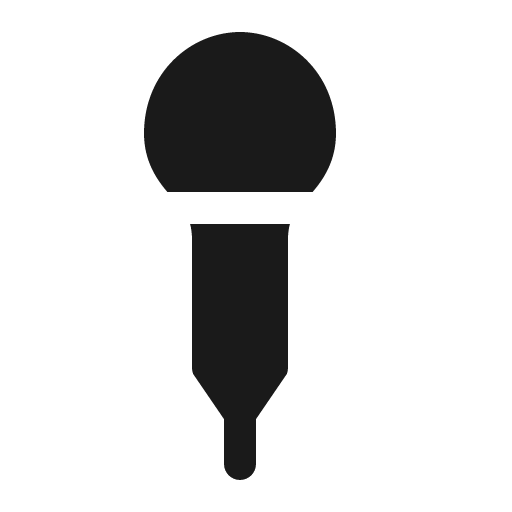 Microphone icon, solid style, from Röntgen