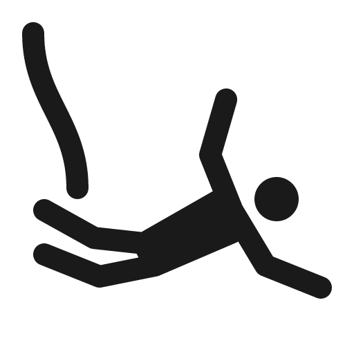 Person bungee jumping icon, solid style, from Röntgen