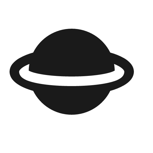 Planet icon, solid style, from Röntgen