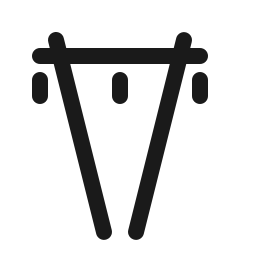 Power tower guyed v frame icon, solid style, from Röntgen