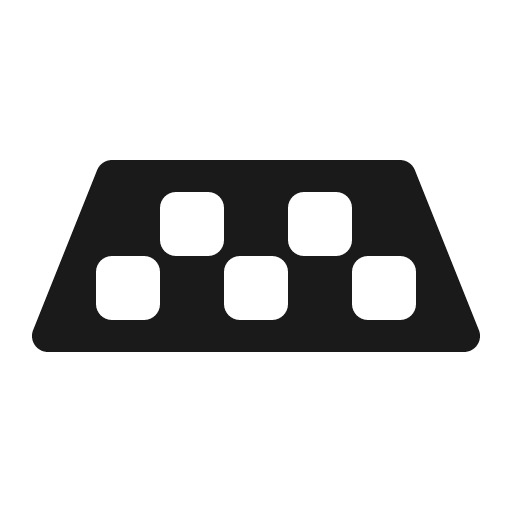 Taxi icon, solid style, from Röntgen