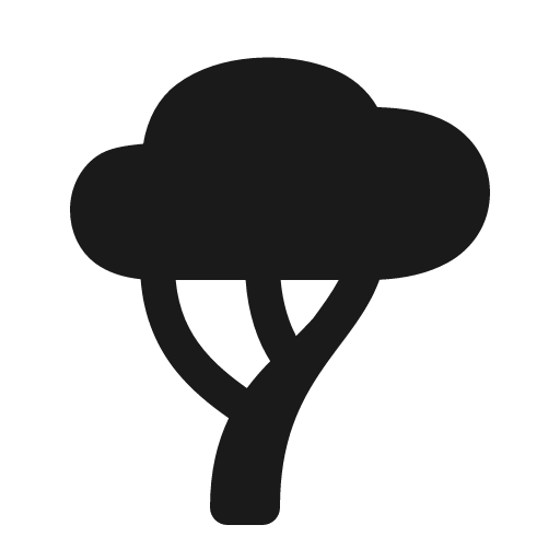 Tree icon, solid style, from Röntgen