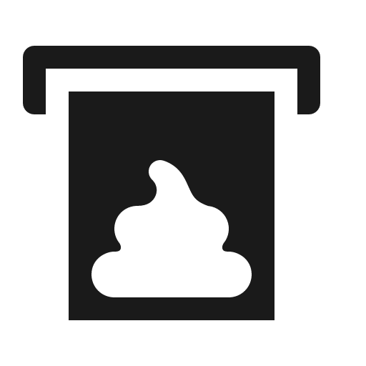 Vending excrement bag icon, solid style, from Röntgen