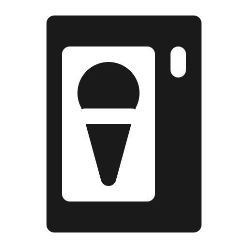 Vending ice cream cone icon, solid style, from Röntgen