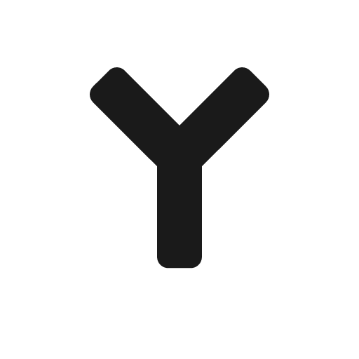 Y icon, solid style, from Röntgen
