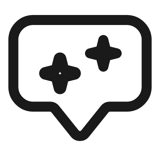 Ai chat line icon, outline style, from Sargam Icons