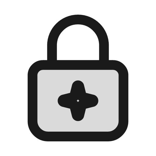 Ai lock duotone icon, two-tone style, from Sargam Icons