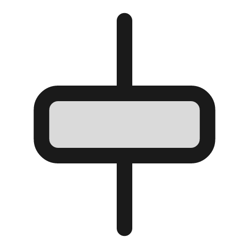 Align horiz center simple duotone icon, two-tone style, from Sargam Icons