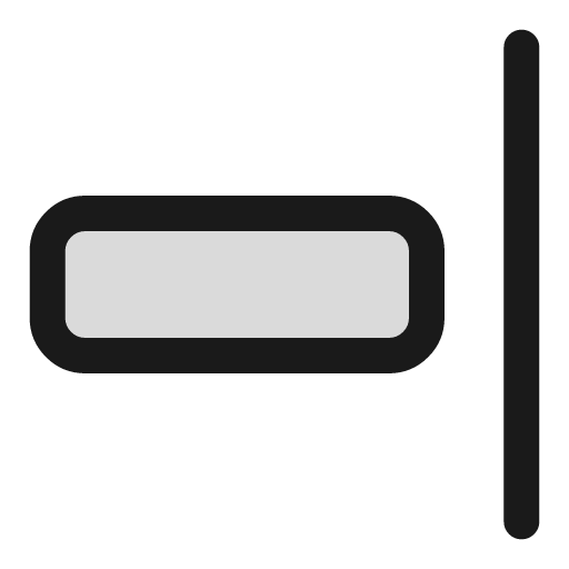 Align right simple duotone icon, two-tone style, from Sargam Icons