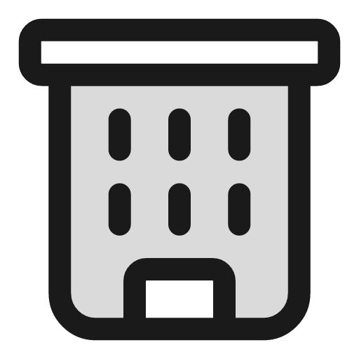 Building duotone icon, two-tone style, from Sargam Icons