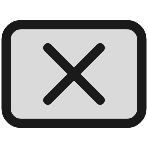 Cancel presentation duotone icon, two-tone style, from Sargam Icons