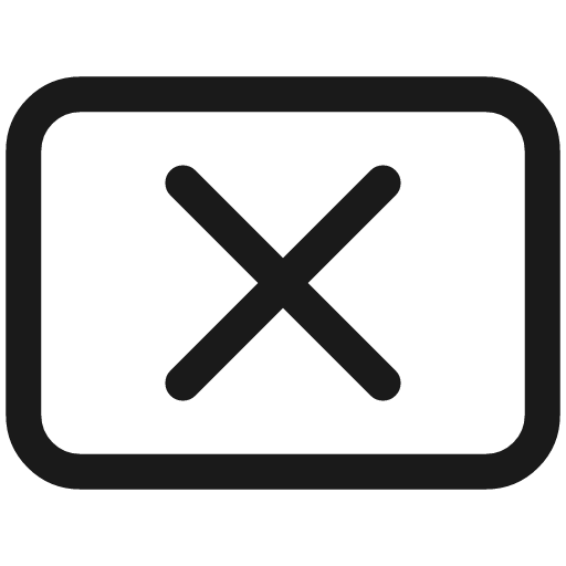 Cancel presentation line icon, outline style, from Sargam Icons