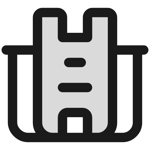 Castle alt 1 duotone icon, two-tone style, from Sargam Icons