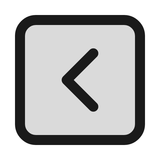 Chevron left square duotone icon, two-tone style, from Sargam Icons