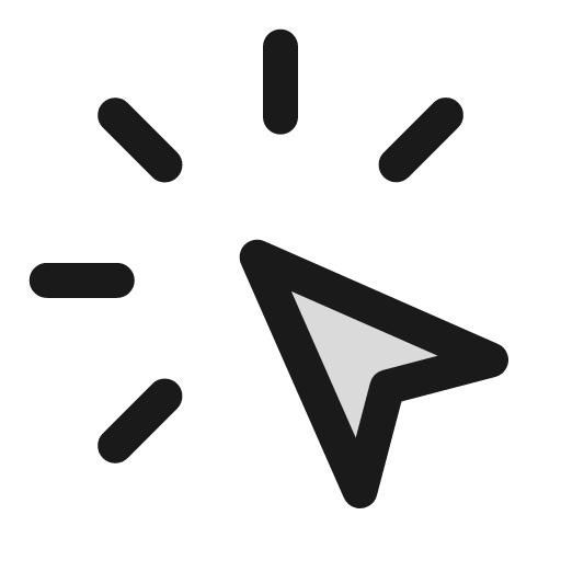 Click duotone icon, two-tone style, from Sargam Icons