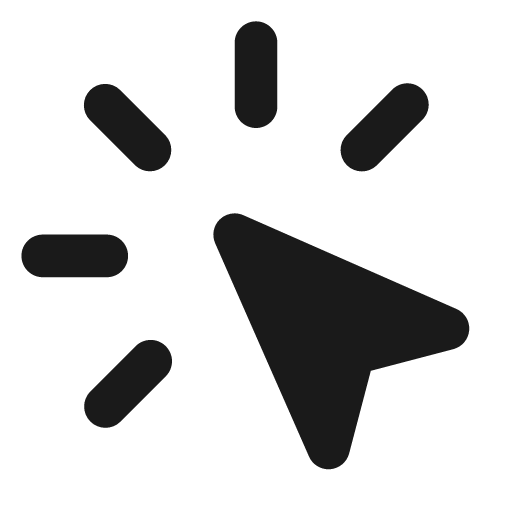 Click fill icon, filled style, from Sargam Icons