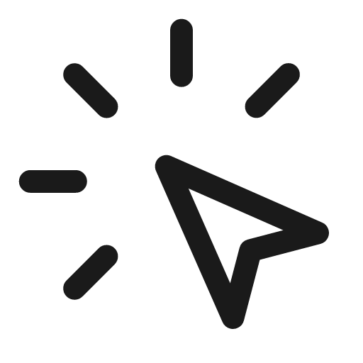 Click line icon, outline style, from Sargam Icons