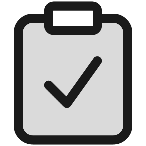 Clipboard check duotone icon, two-tone style, from Sargam Icons