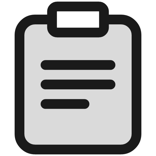 Clipboard filled duotone icon, two-tone style, from Sargam Icons