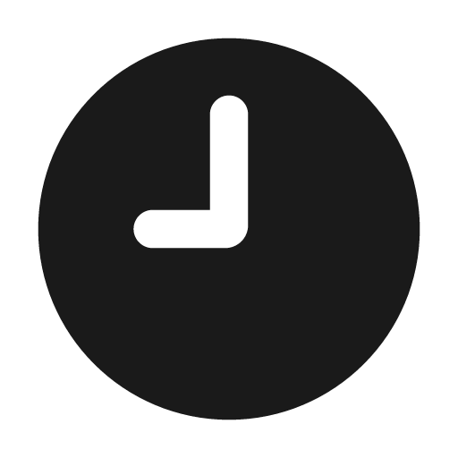 Clock fill icon, filled style, from Sargam Icons