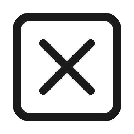 Close square line icon, outline style, from Sargam Icons