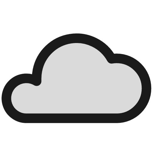 Cloud duotone icon, two-tone style, from Sargam Icons