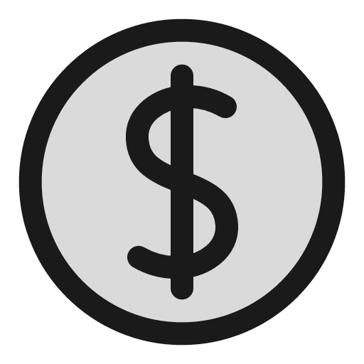 Dollar alt 1 duotone icon, two-tone style, from Sargam Icons