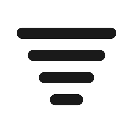 Filter list alt fill icon, filled style, from Sargam Icons