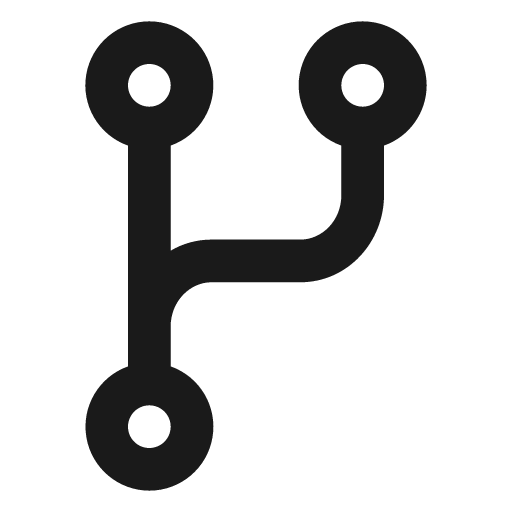 Flow branch fill icon, filled style, from Sargam Icons