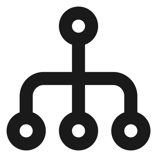 Flow tree fill icon, filled style, from Sargam Icons