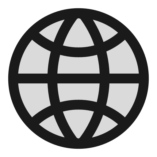 Globe detailed duotone icon, two-tone style, from Sargam Icons
