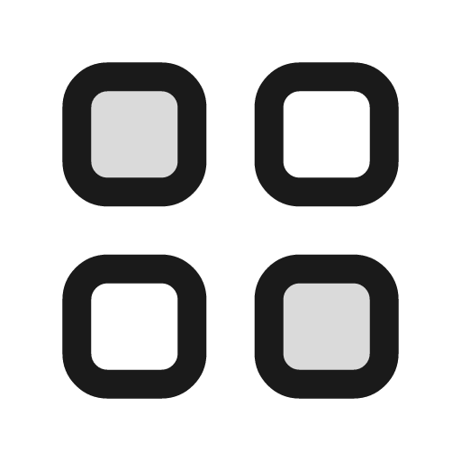 Grid view duotone icon, two-tone style, from Sargam Icons