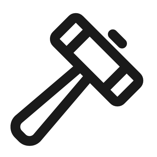 Hammer alt line icon, outline style, from Sargam Icons