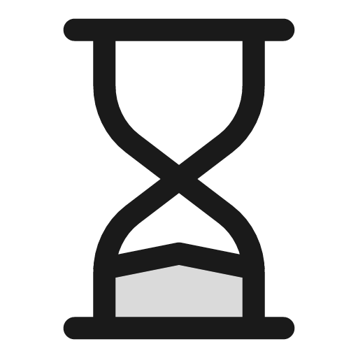 Hourglass duotone icon, two-tone style, from Sargam Icons