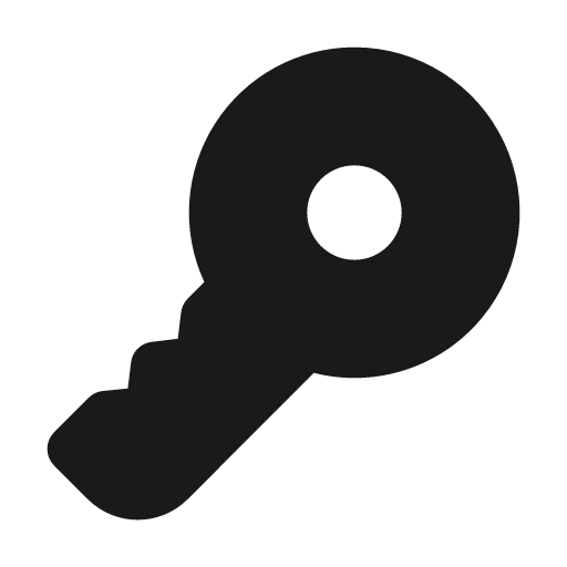 Key fill icon, filled style, from Sargam Icons